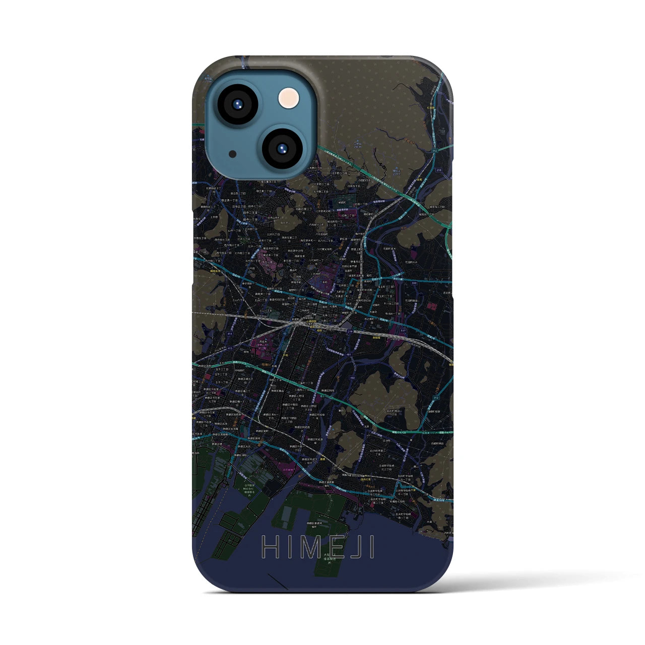 【姫路(兵庫県)】地図柄iPhoneケース(バックカバータイプ)