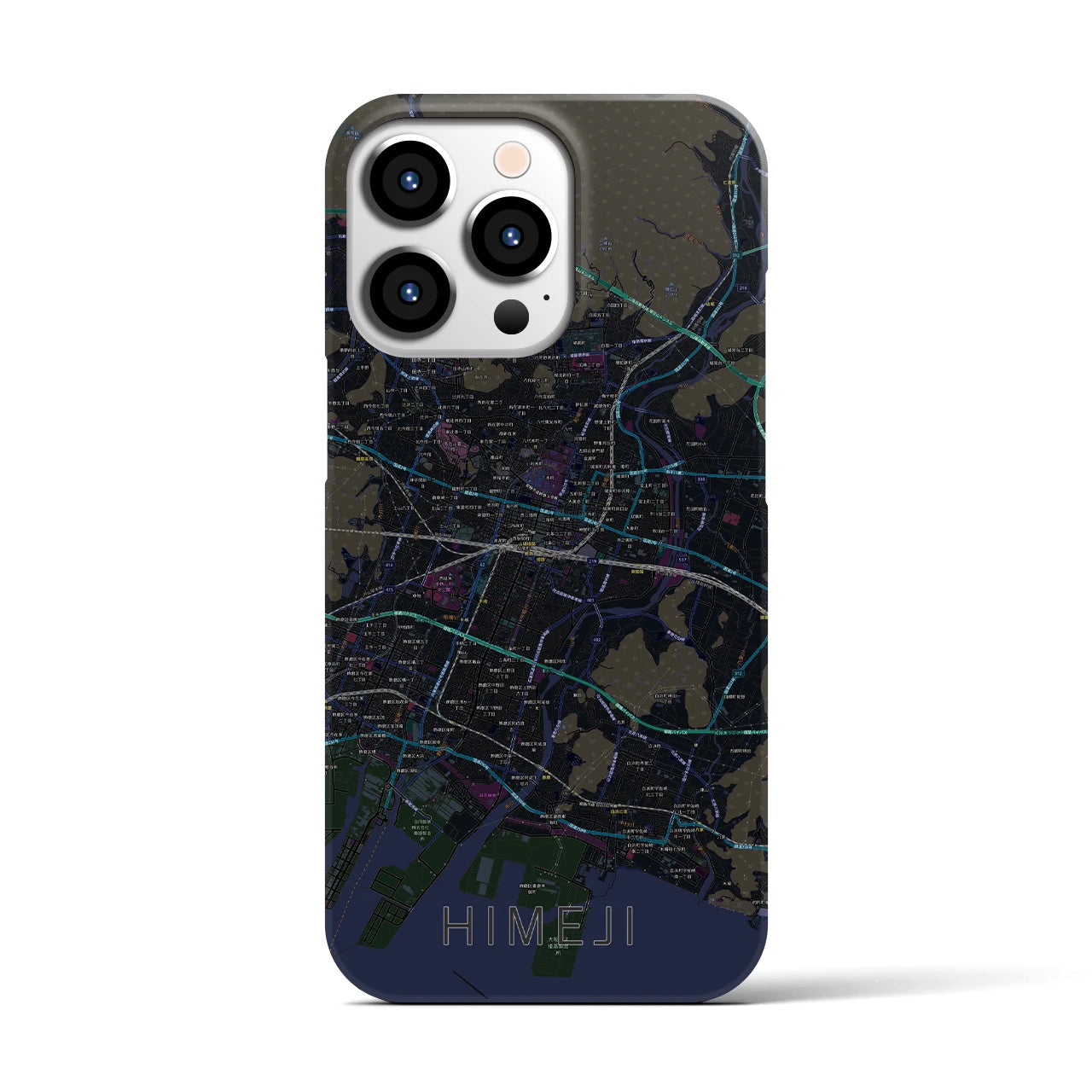【姫路(兵庫県)】地図柄iPhoneケース(バックカバータイプ)