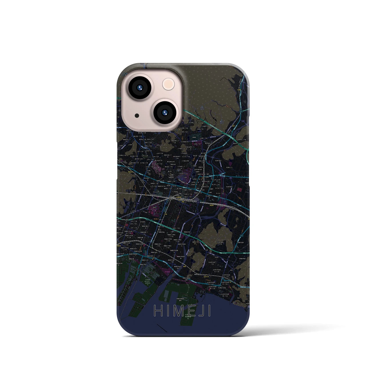 【姫路(兵庫県)】地図柄iPhoneケース(バックカバータイプ)