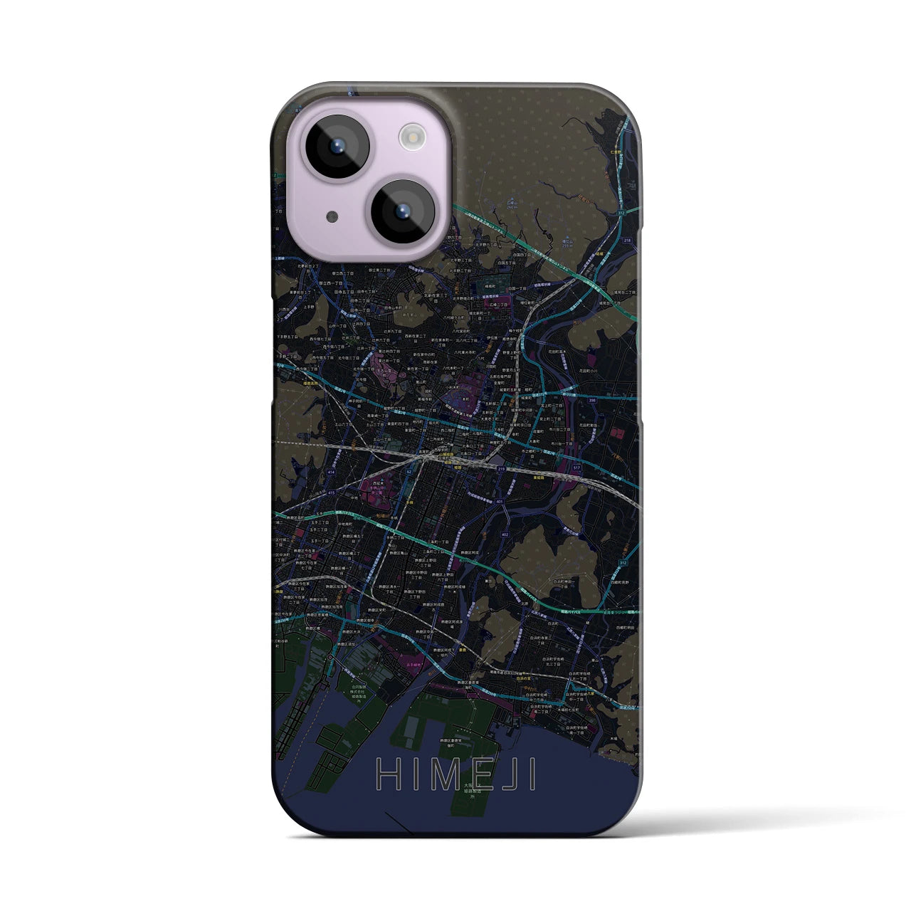【姫路(兵庫県)】地図柄iPhoneケース(バックカバータイプ)