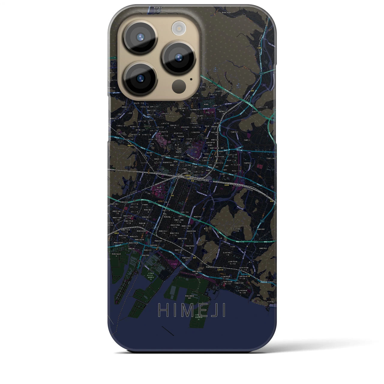 【姫路(兵庫県)】地図柄iPhoneケース(バックカバータイプ)