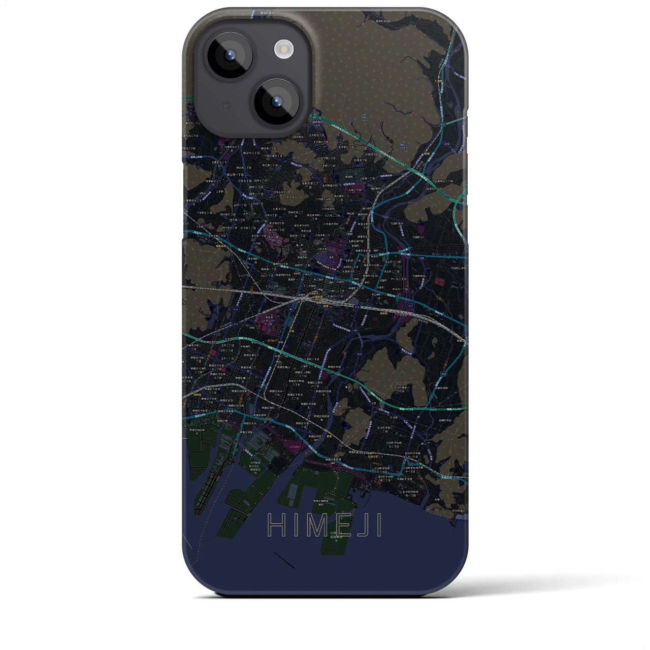 【姫路(兵庫県)】地図柄iPhoneケース(バックカバータイプ)