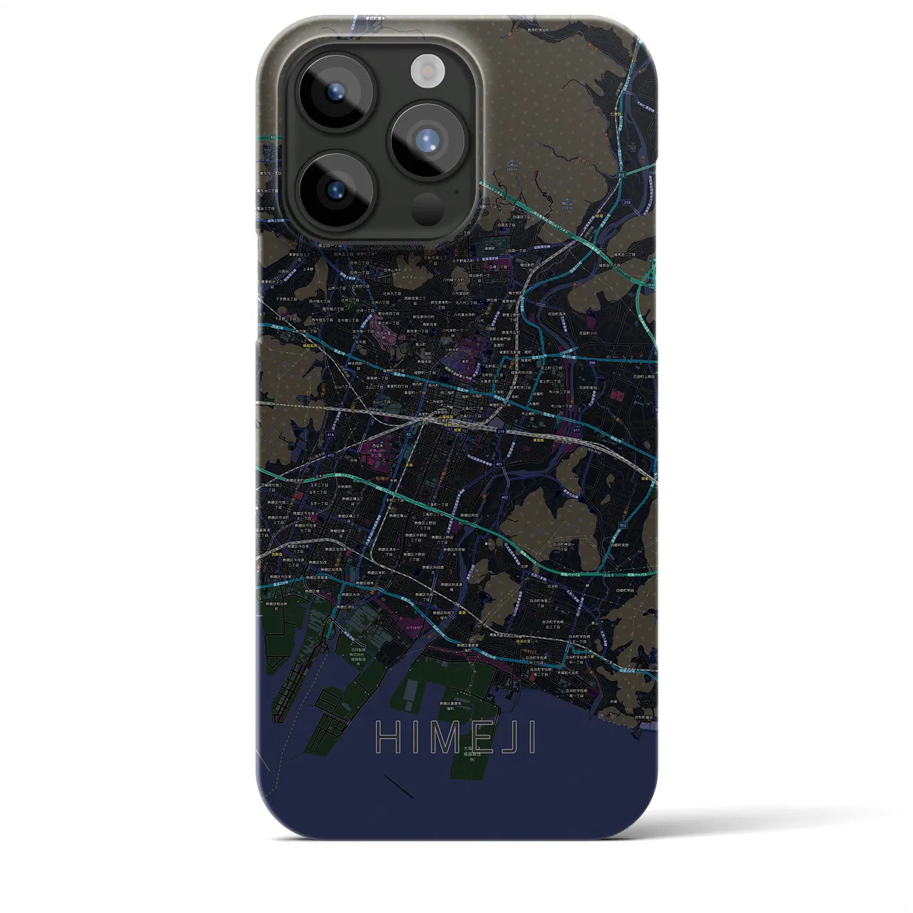 【姫路(兵庫県)】地図柄iPhoneケース(バックカバータイプ)