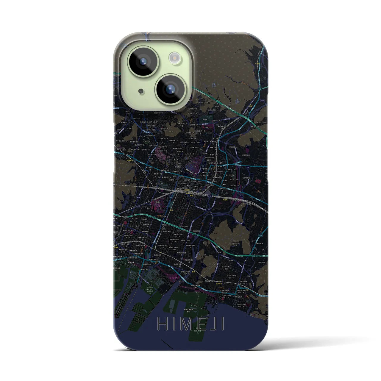 【姫路(兵庫県)】地図柄iPhoneケース(バックカバータイプ)