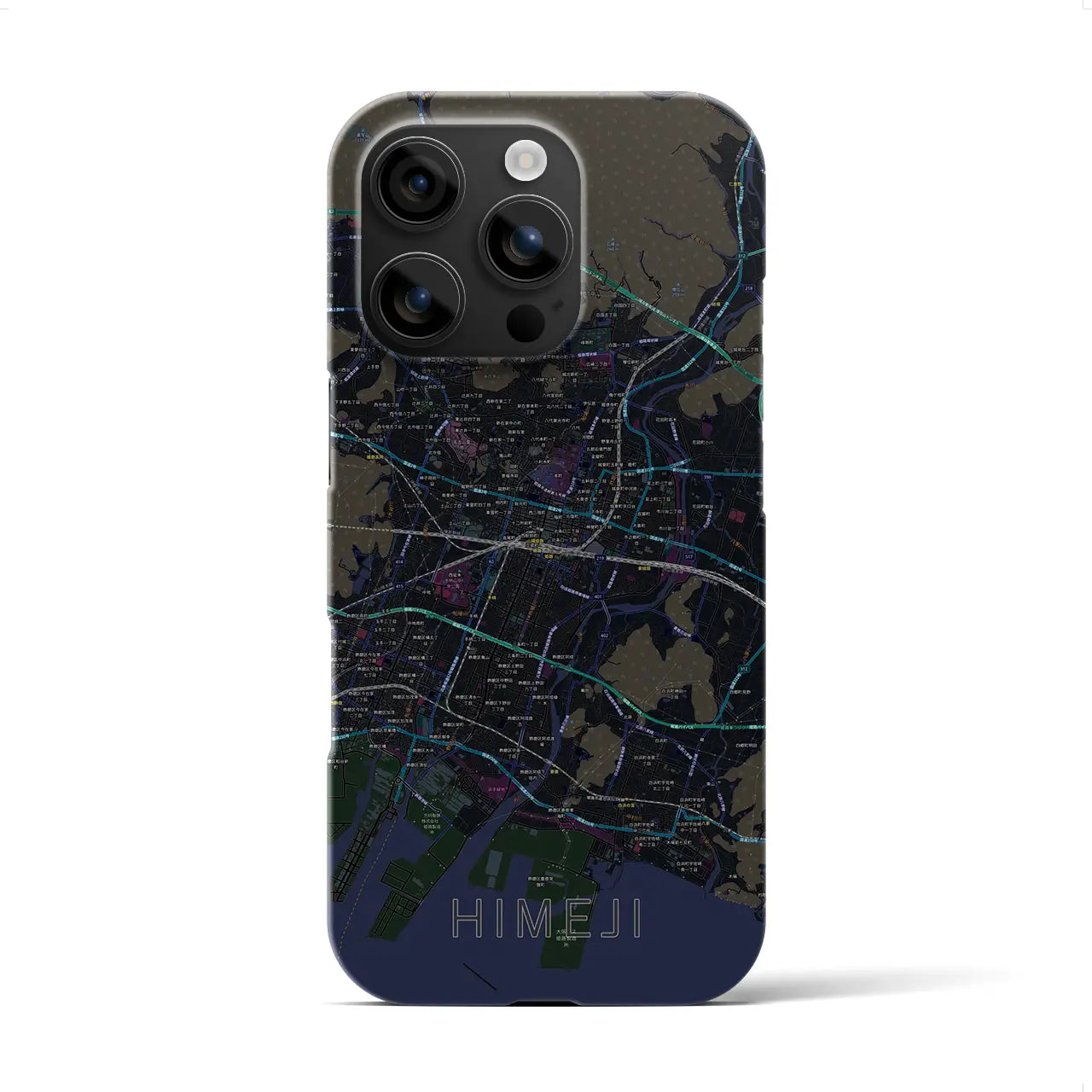 【姫路(兵庫県)】地図柄iPhoneケース(バックカバータイプ)