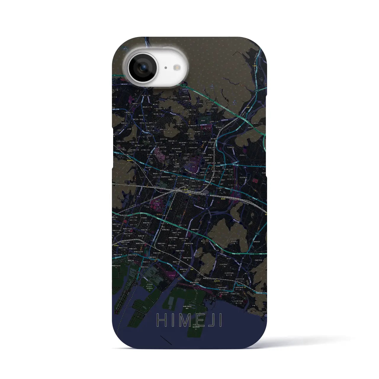 【姫路(兵庫県)】地図柄iPhoneケース(バックカバータイプ)