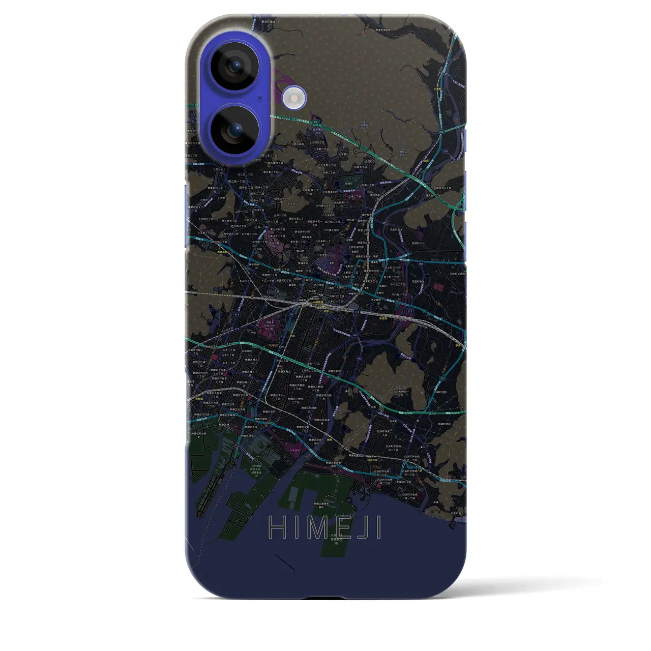 【姫路(兵庫県)】地図柄iPhoneケース(バックカバータイプ)