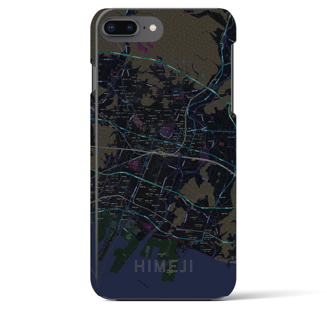 【姫路(兵庫県)】地図柄iPhoneケース(バックカバータイプ)