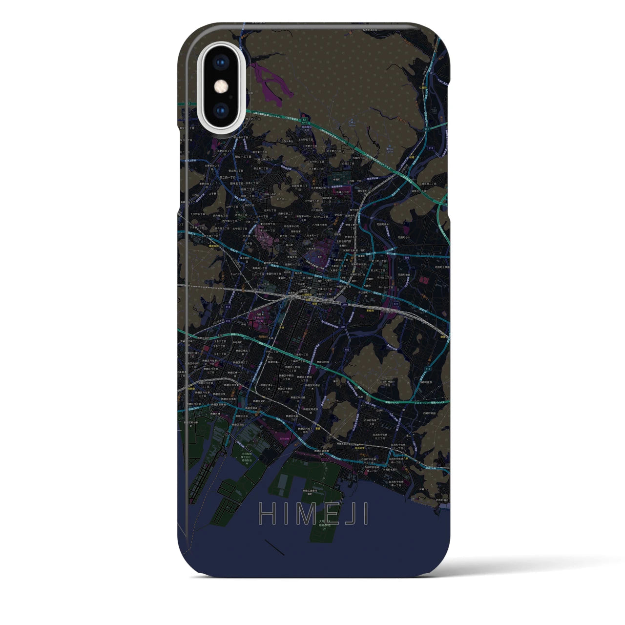 【姫路(兵庫県)】地図柄iPhoneケース(バックカバータイプ)