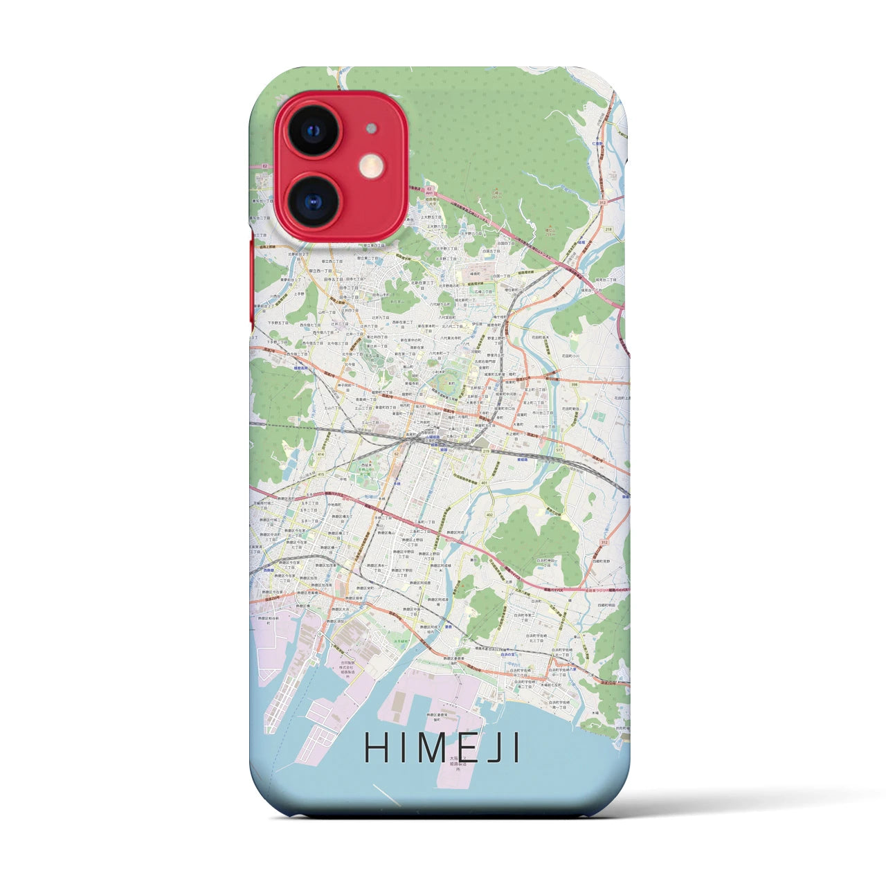 【姫路(兵庫県)】地図柄iPhoneケース(バックカバータイプ)