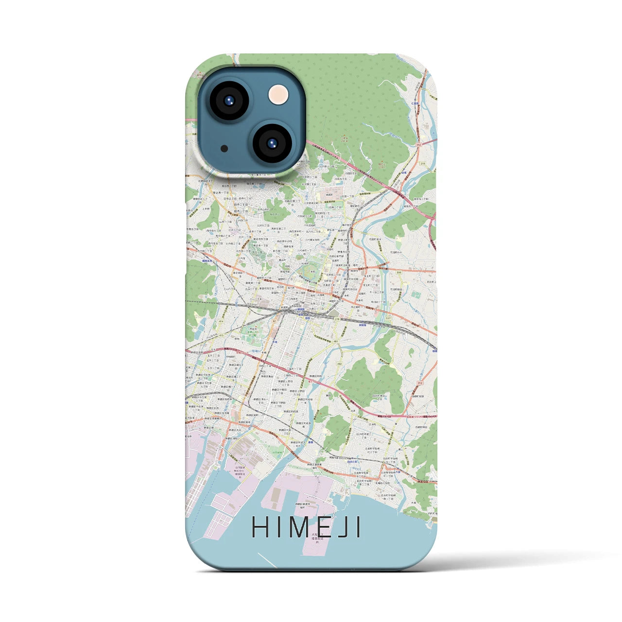 【姫路(兵庫県)】地図柄iPhoneケース(バックカバータイプ)