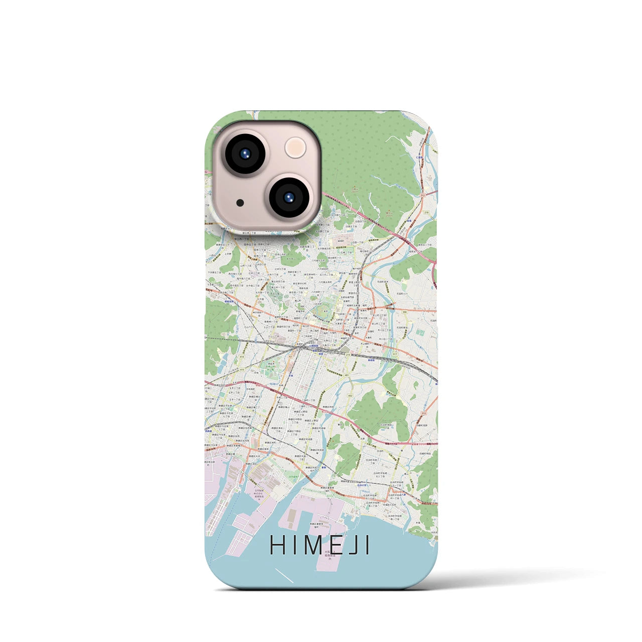 【姫路(兵庫県)】地図柄iPhoneケース(バックカバータイプ)