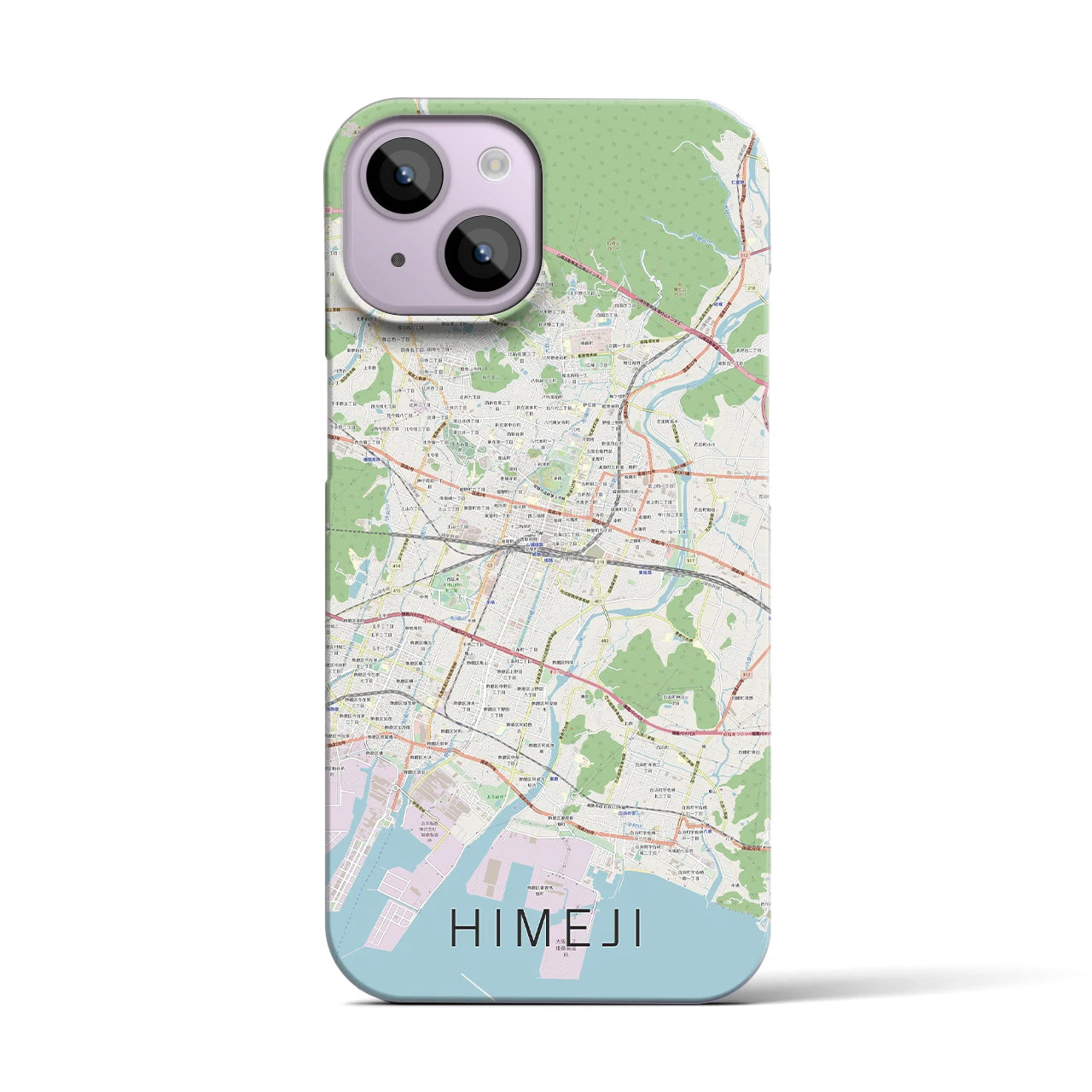 【姫路(兵庫県)】地図柄iPhoneケース(バックカバータイプ)