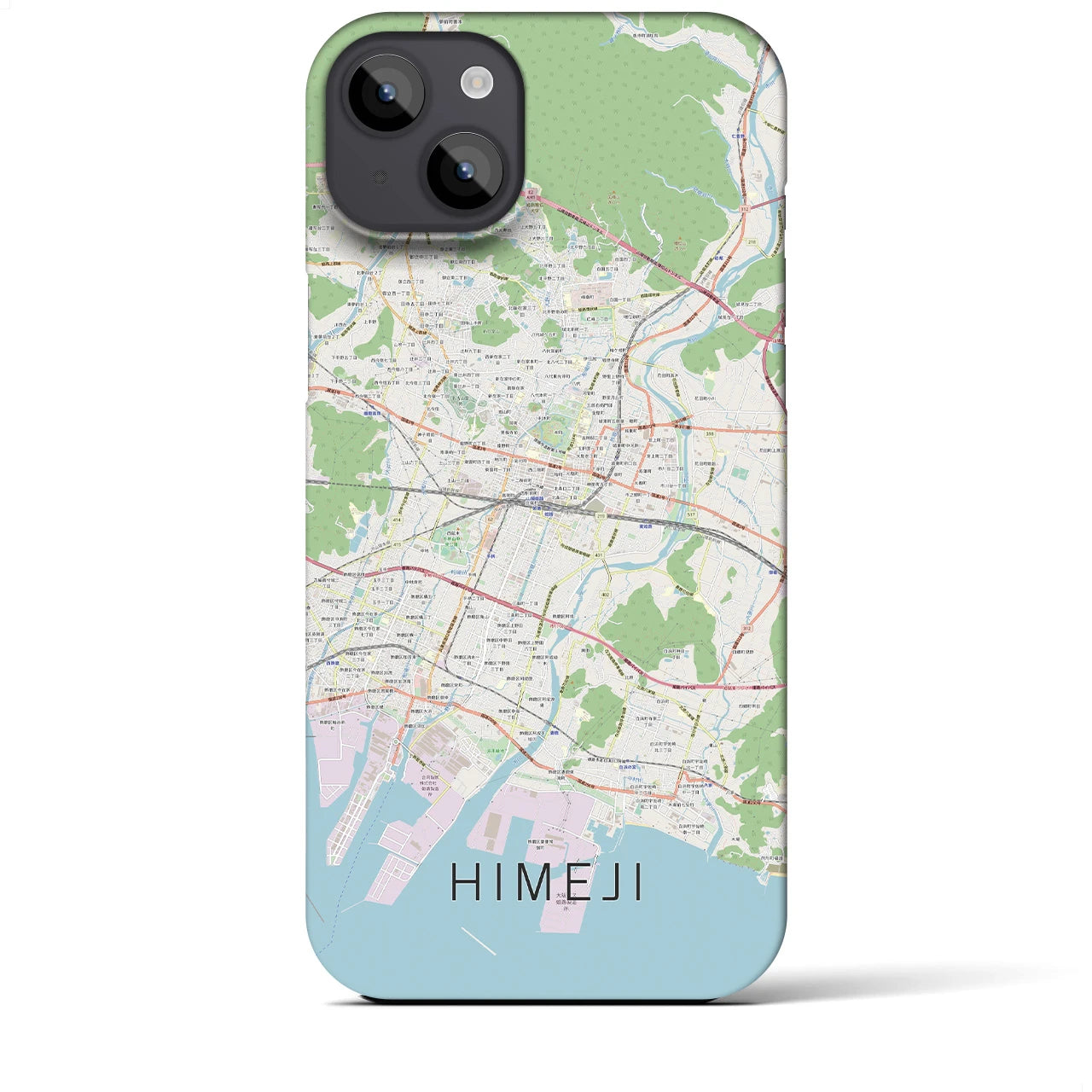 【姫路(兵庫県)】地図柄iPhoneケース(バックカバータイプ)