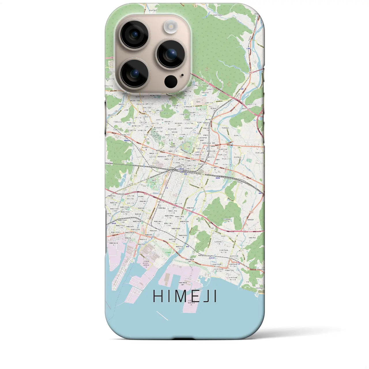 【姫路(兵庫県)】地図柄iPhoneケース(バックカバータイプ)