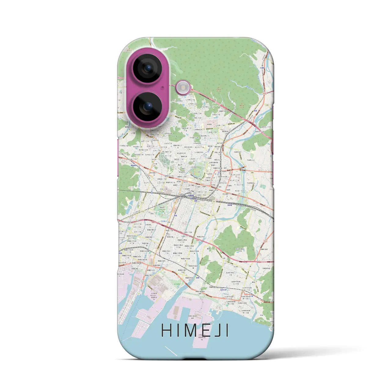 【姫路(兵庫県)】地図柄iPhoneケース(バックカバータイプ)