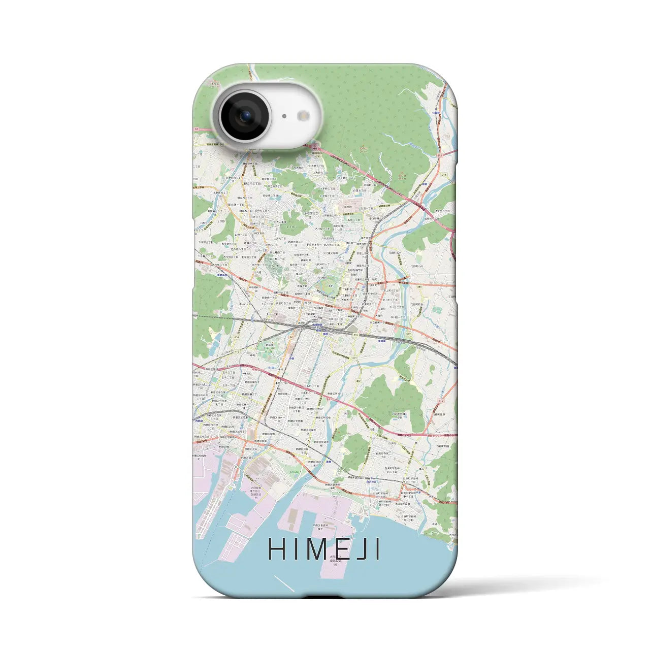 【姫路(兵庫県)】地図柄iPhoneケース(バックカバータイプ)