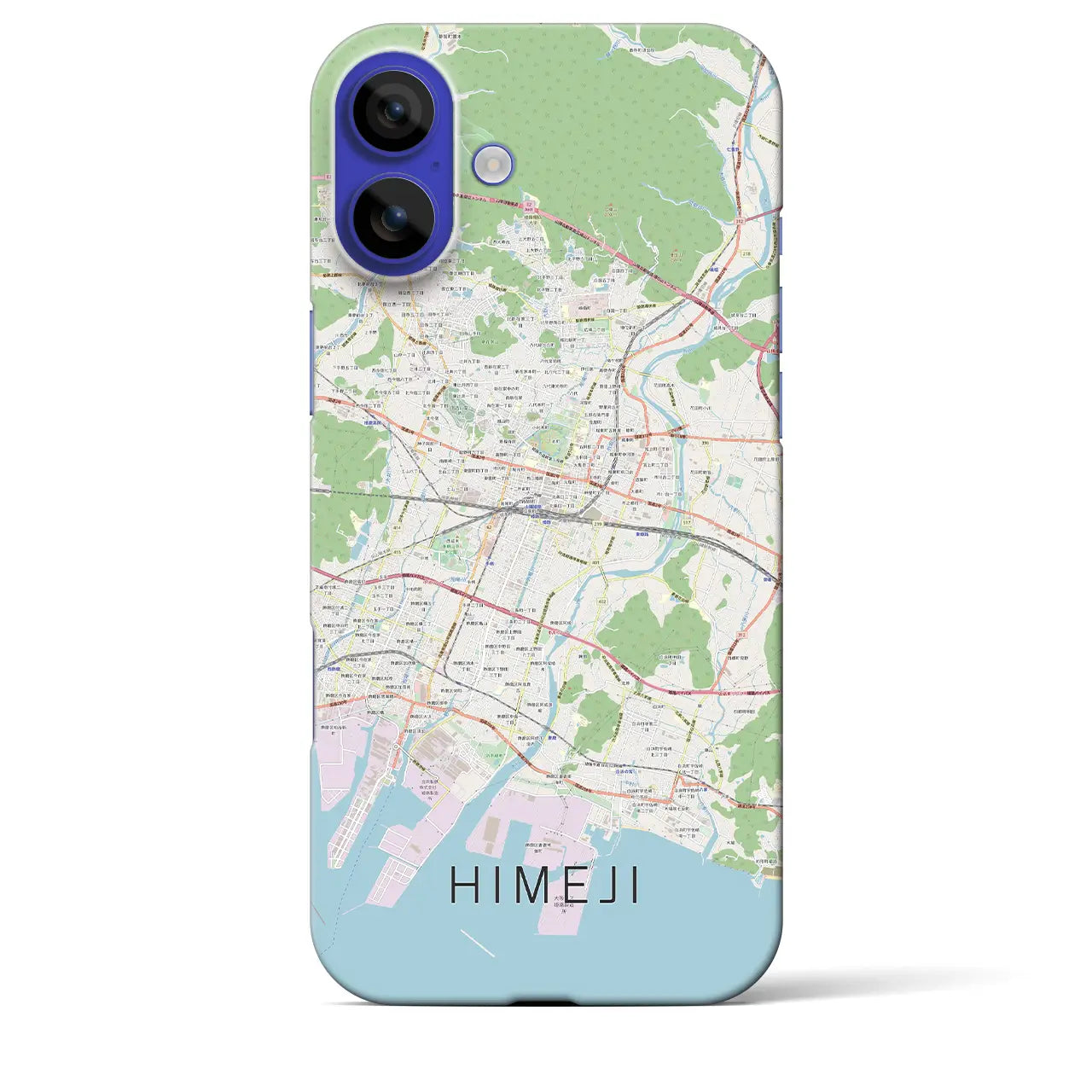 【姫路(兵庫県)】地図柄iPhoneケース(バックカバータイプ)