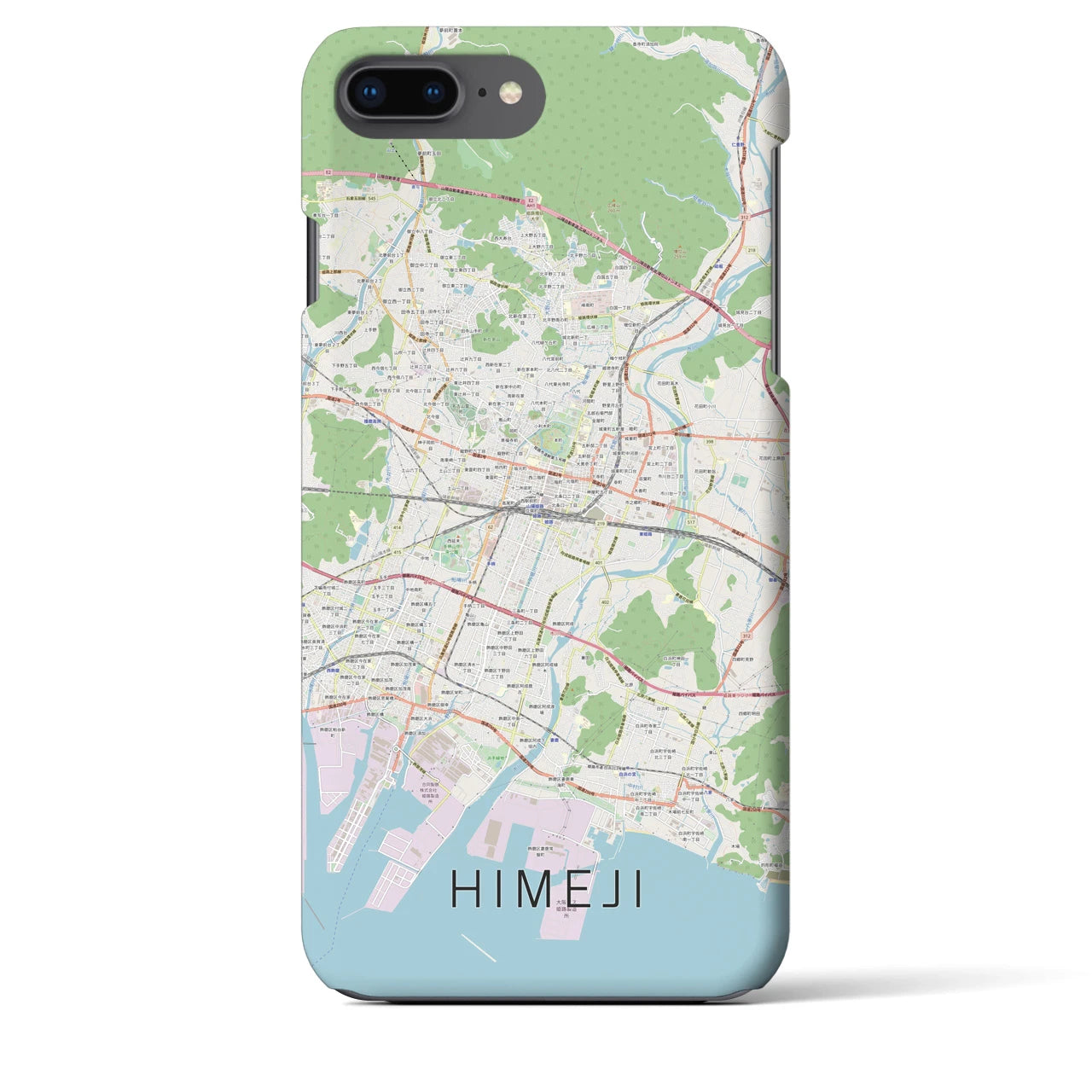 【姫路(兵庫県)】地図柄iPhoneケース(バックカバータイプ)