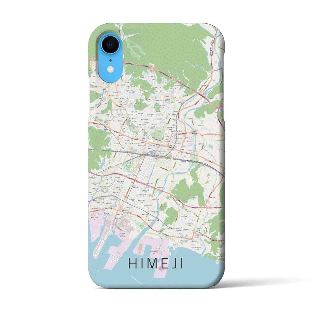 【姫路(兵庫県)】地図柄iPhoneケース(バックカバータイプ)