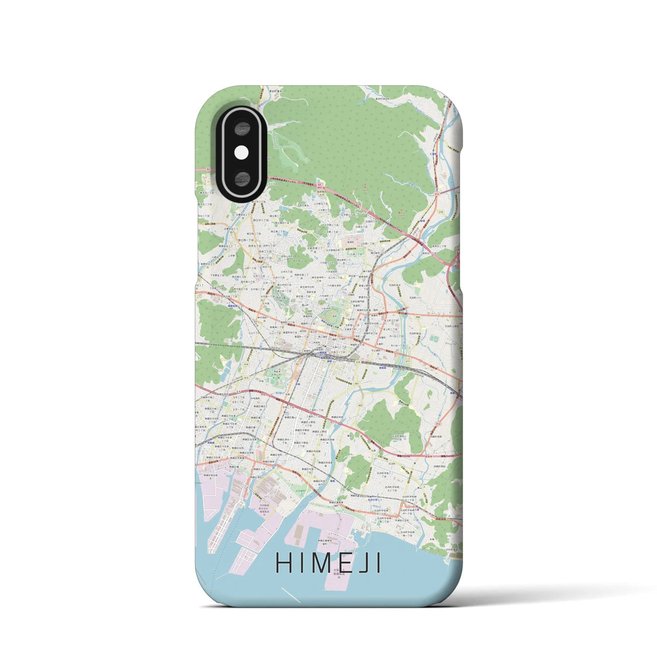 【姫路(兵庫県)】地図柄iPhoneケース(バックカバータイプ)