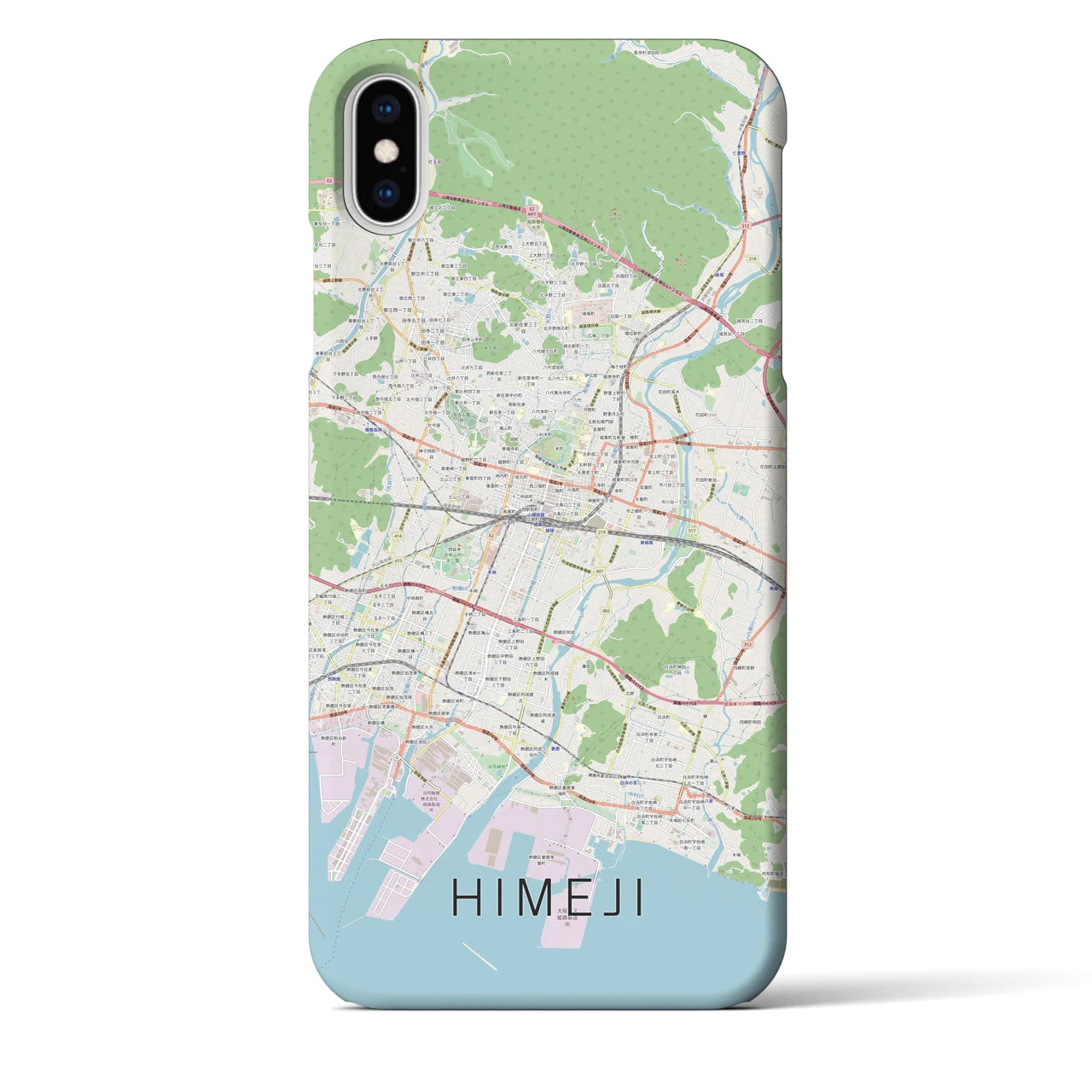 【姫路(兵庫県)】地図柄iPhoneケース(バックカバータイプ)