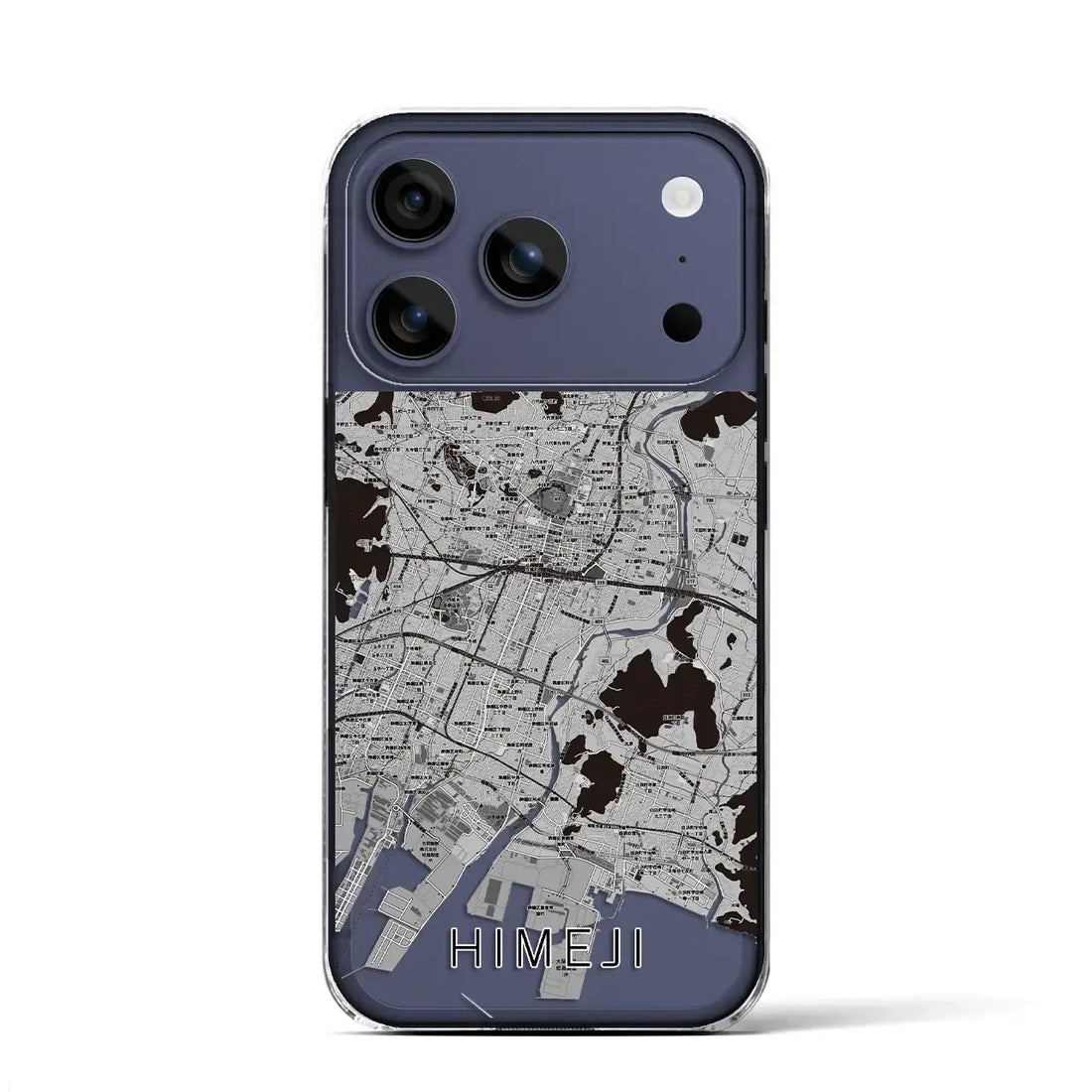 【姫路(兵庫県)】地図柄iPhoneケース(クリアタイプ)モノトーン・iPhone 17 Pro Max 用