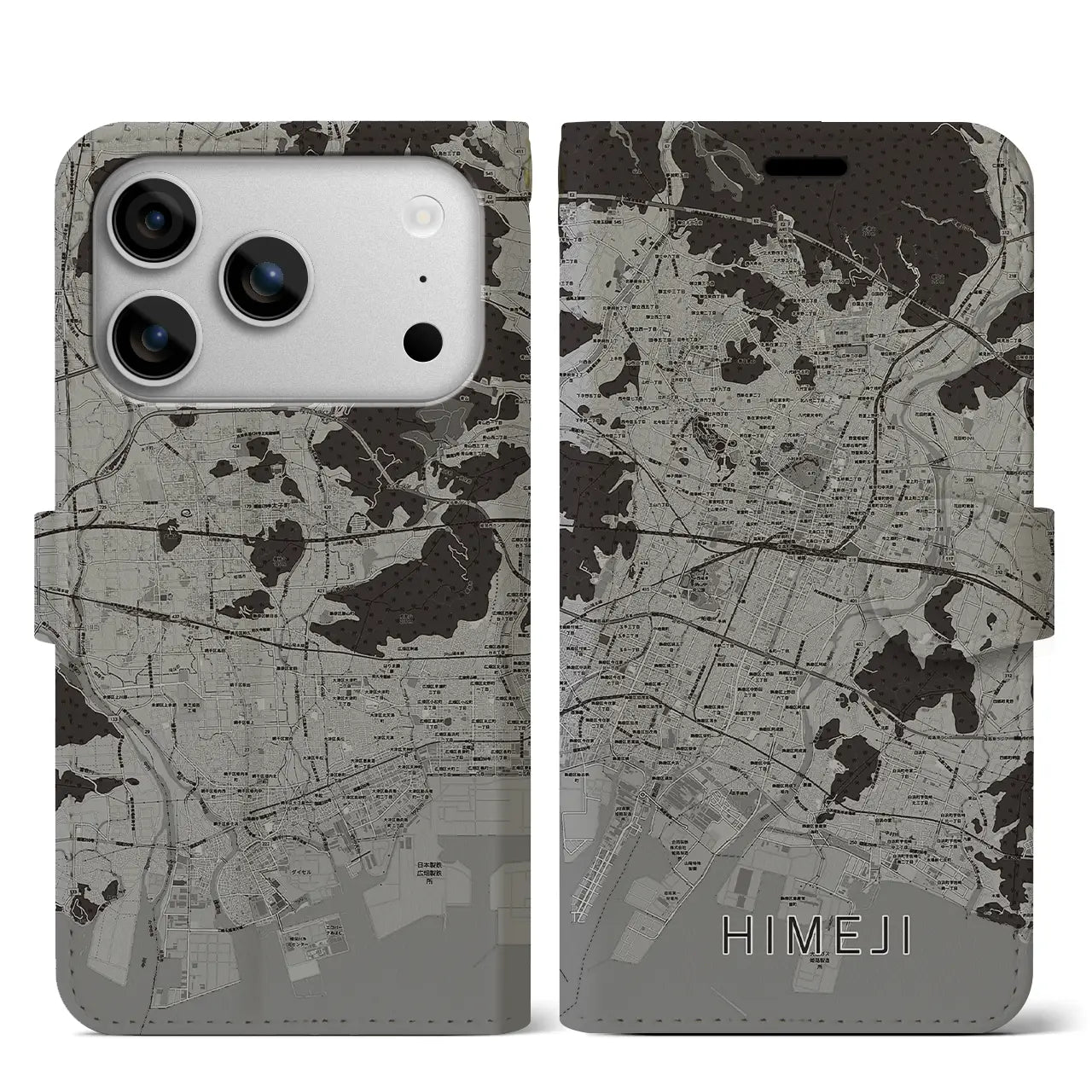 【姫路(兵庫県)】地図柄iPhoneケース(手帳タイプ)