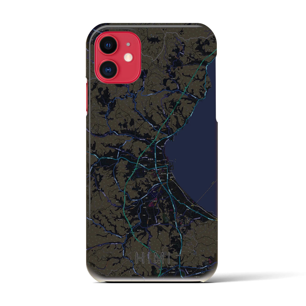 【氷見(富山県)】地図柄iPhoneケース(バックカバータイプ)