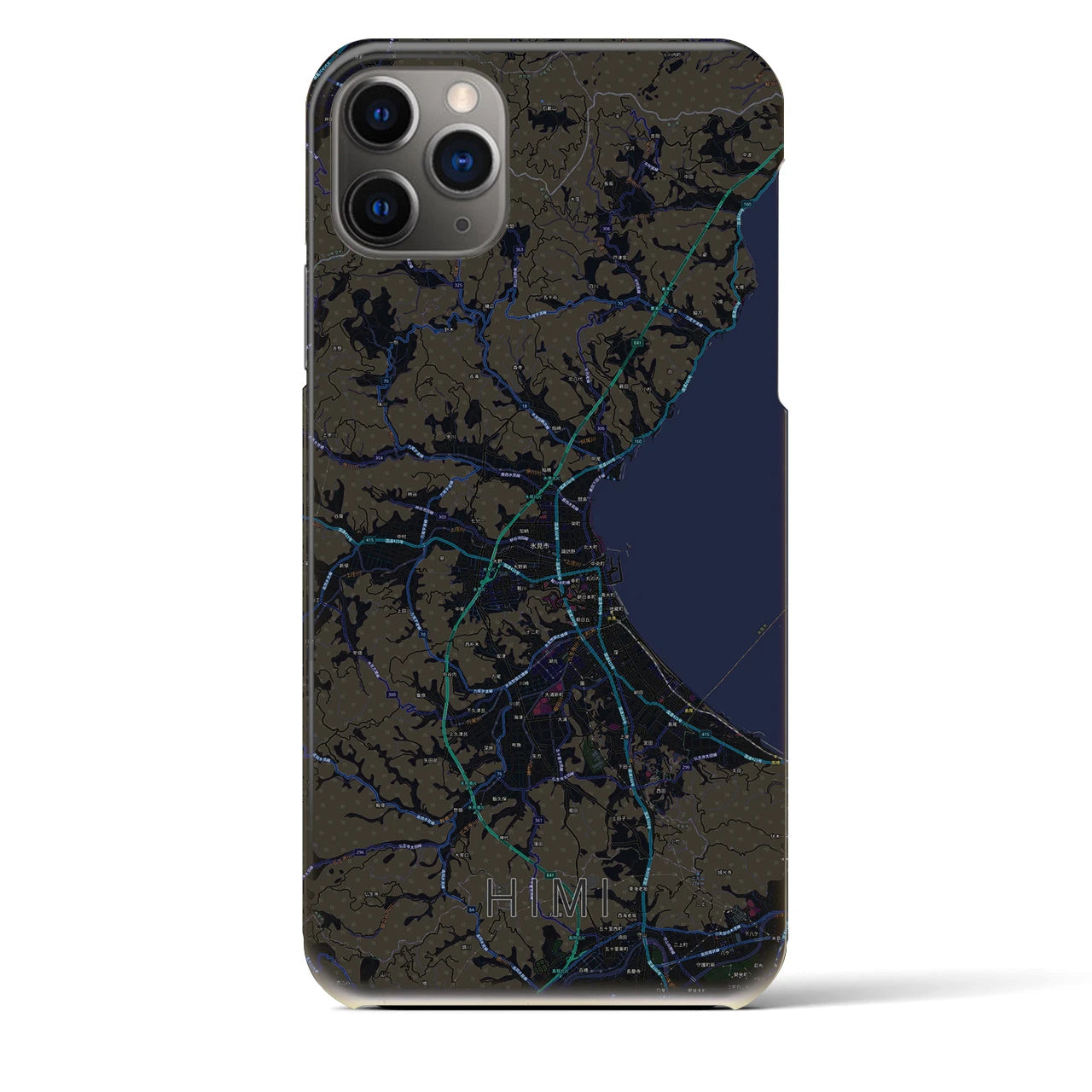 【氷見(富山県)】地図柄iPhoneケース(バックカバータイプ)