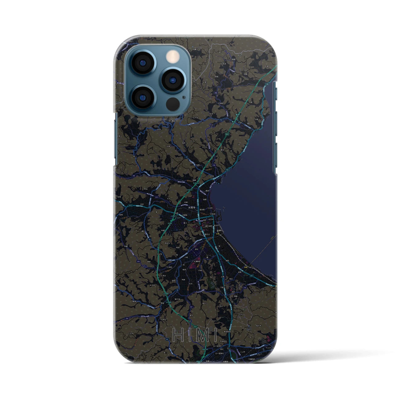 【氷見(富山県)】地図柄iPhoneケース(バックカバータイプ)