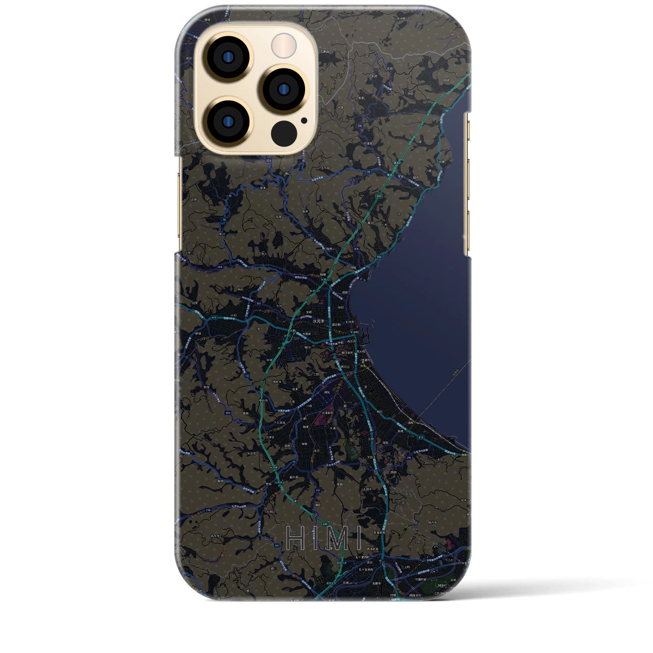 【氷見(富山県)】地図柄iPhoneケース(バックカバータイプ)