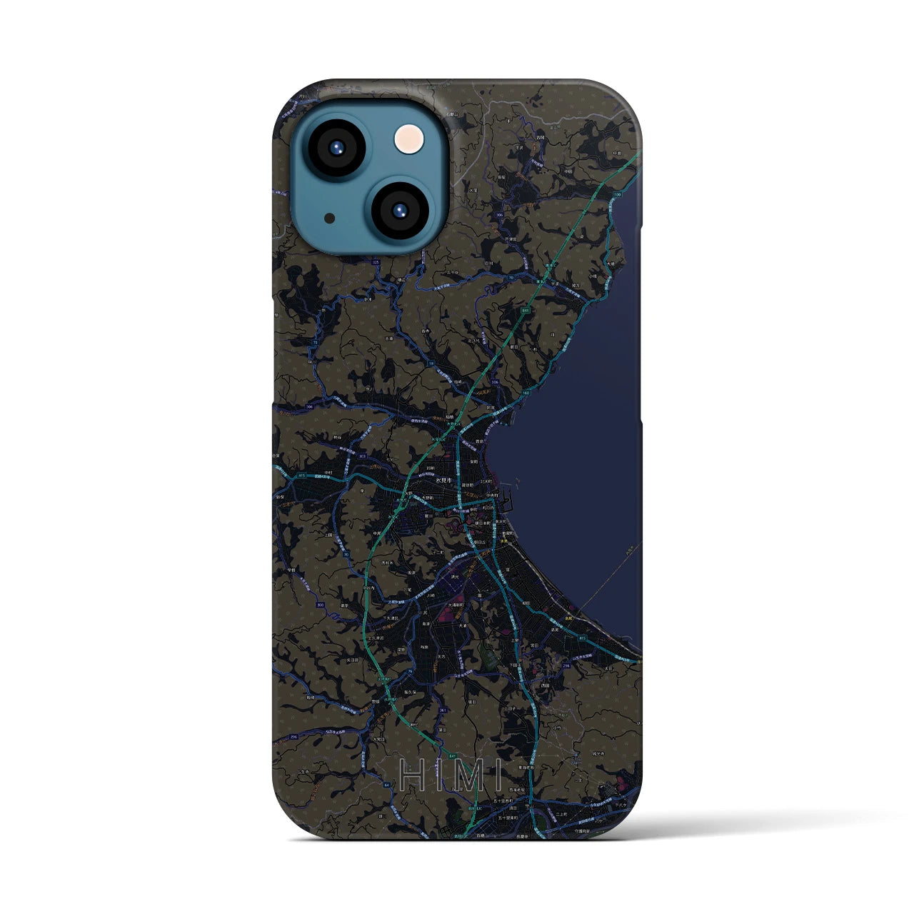 【氷見(富山県)】地図柄iPhoneケース(バックカバータイプ)