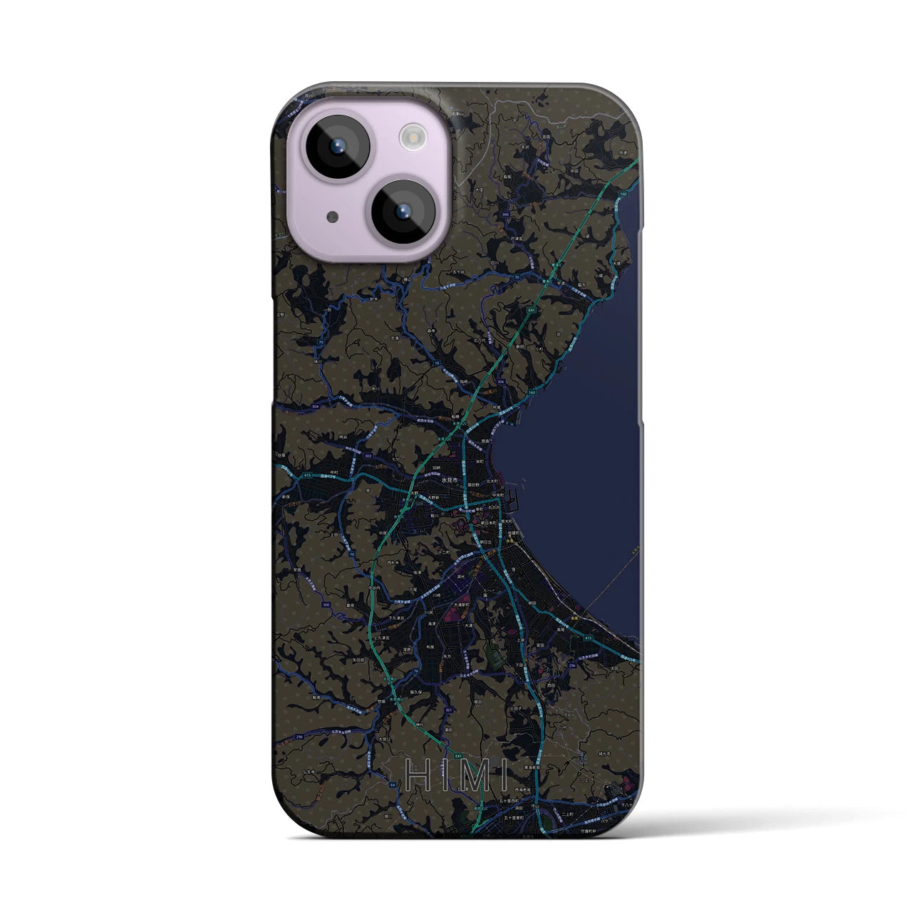 【氷見(富山県)】地図柄iPhoneケース(バックカバータイプ)