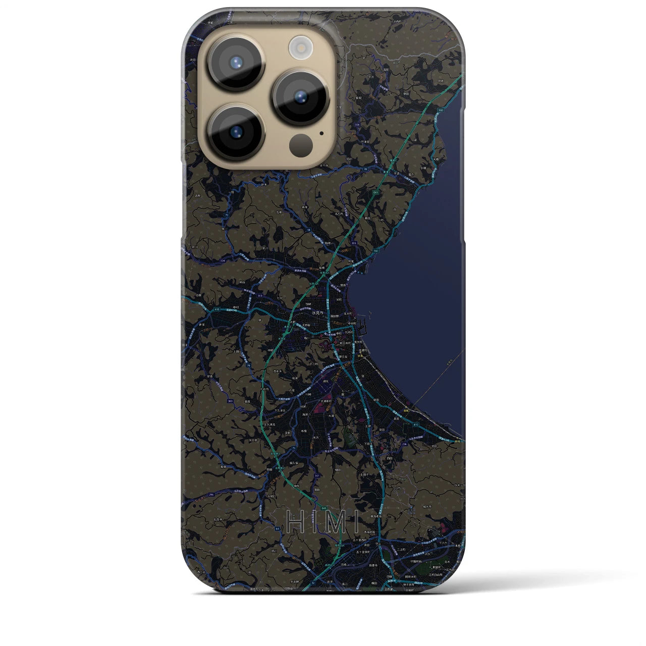 【氷見(富山県)】地図柄iPhoneケース(バックカバータイプ)