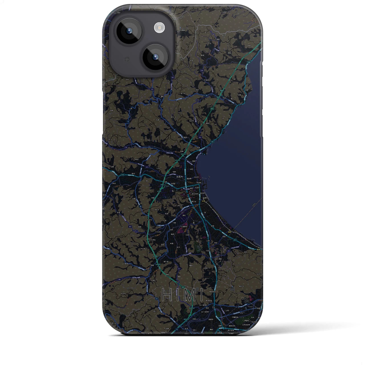 【氷見(富山県)】地図柄iPhoneケース(バックカバータイプ)