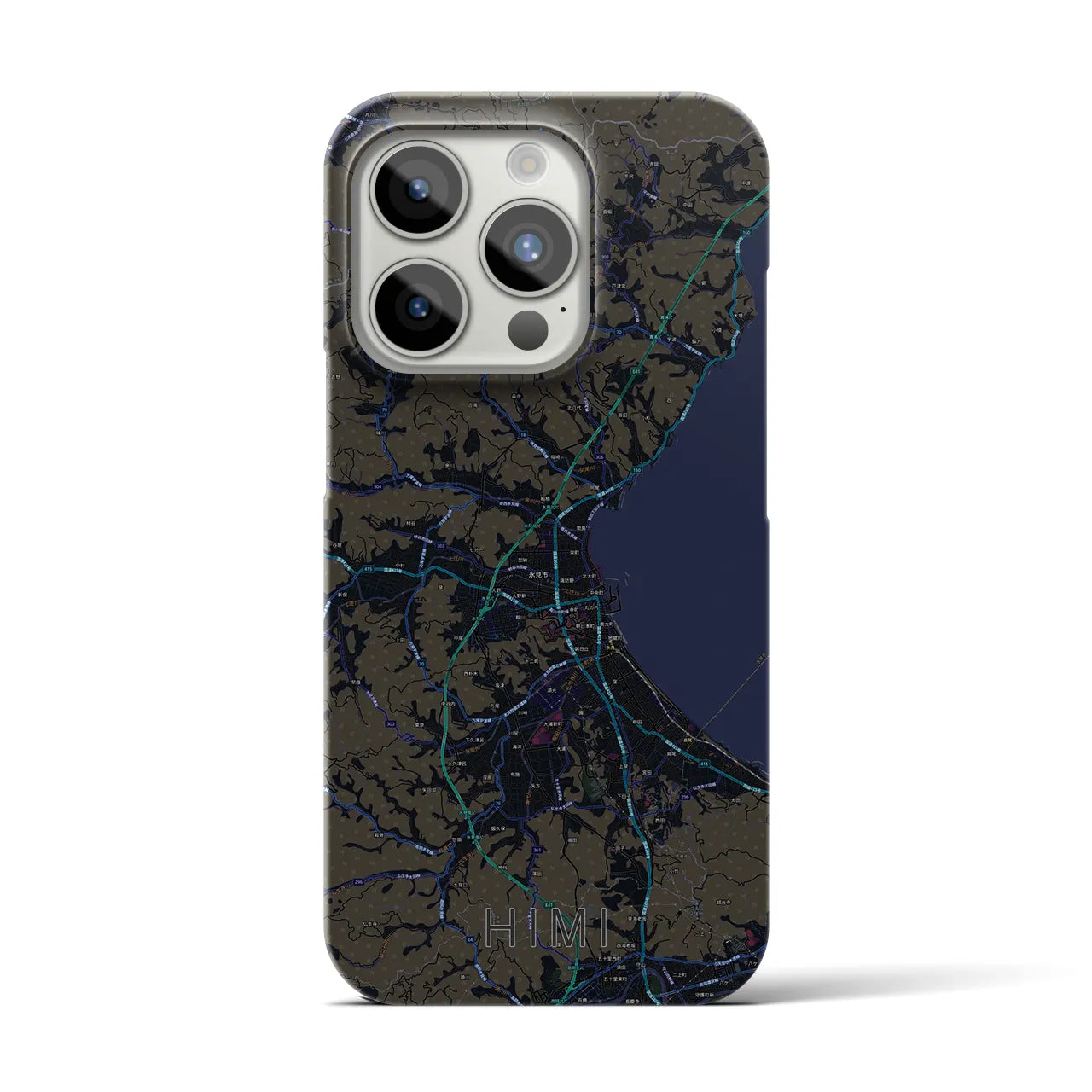 【氷見(富山県)】地図柄iPhoneケース(バックカバータイプ)