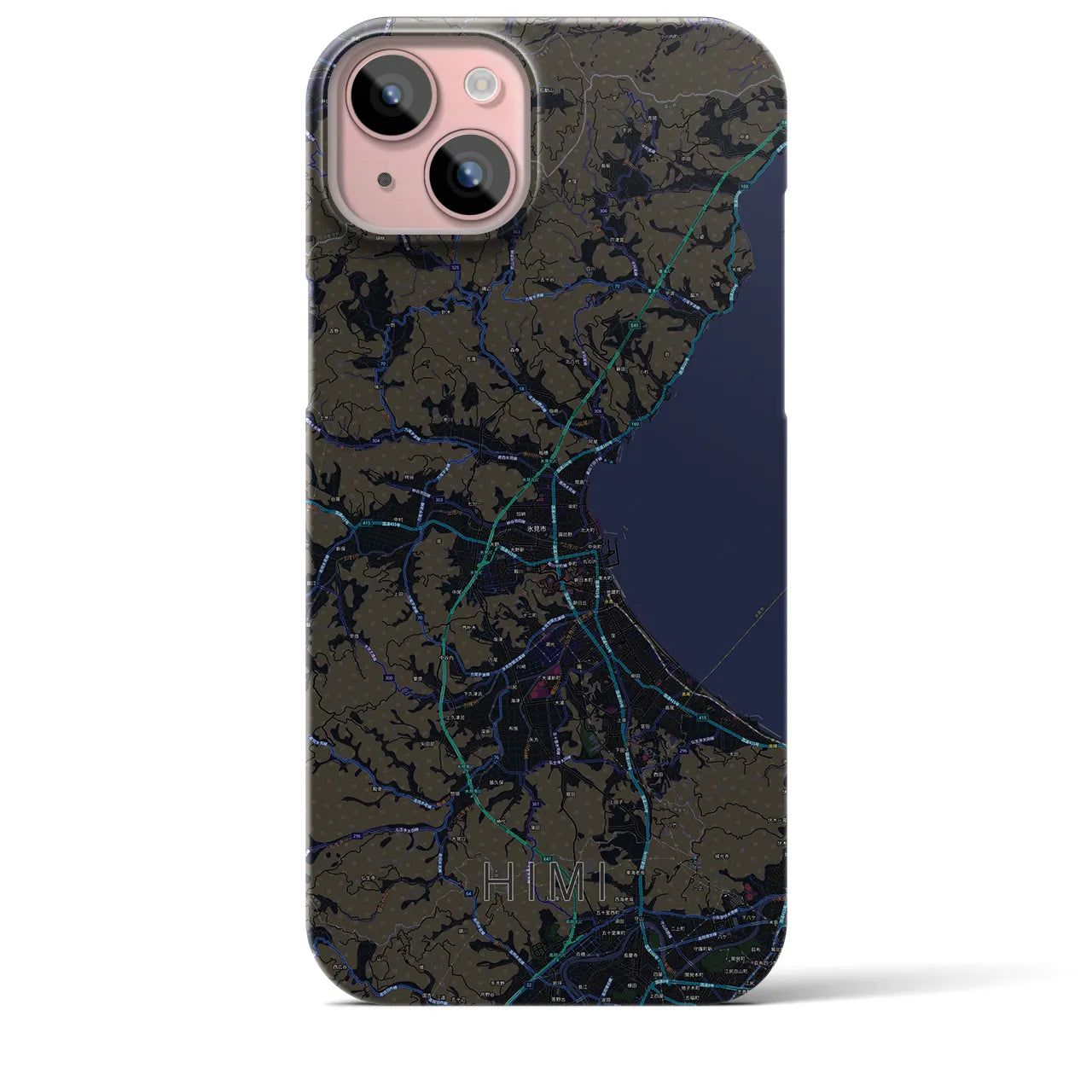 【氷見(富山県)】地図柄iPhoneケース(バックカバータイプ)
