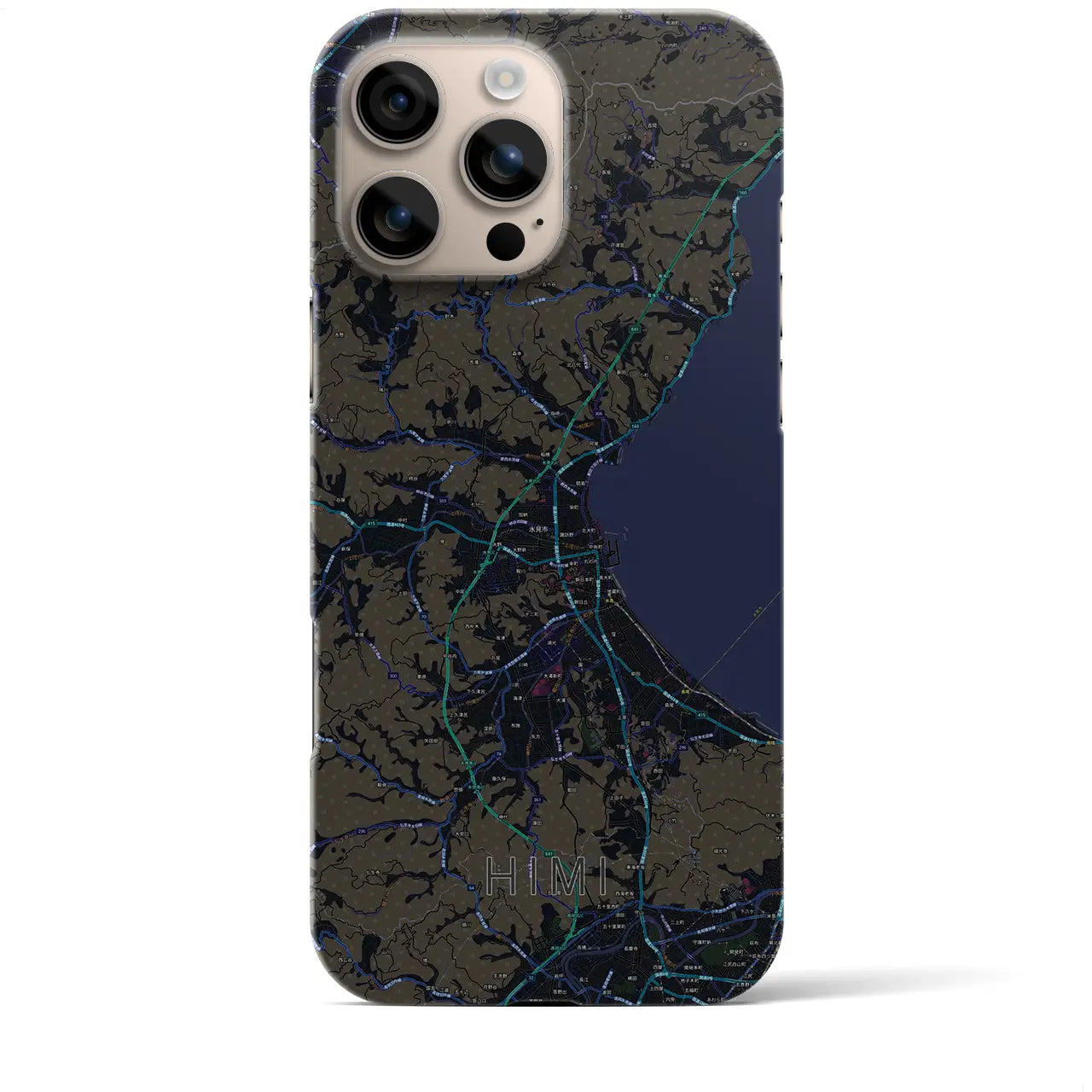 【氷見(富山県)】地図柄iPhoneケース(バックカバータイプ)