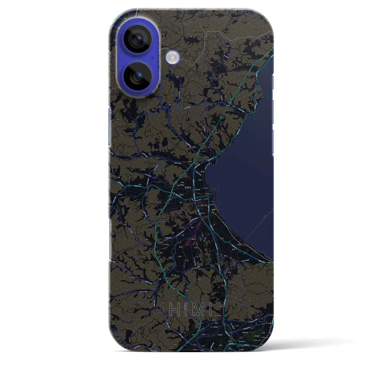 【氷見(富山県)】地図柄iPhoneケース(バックカバータイプ)