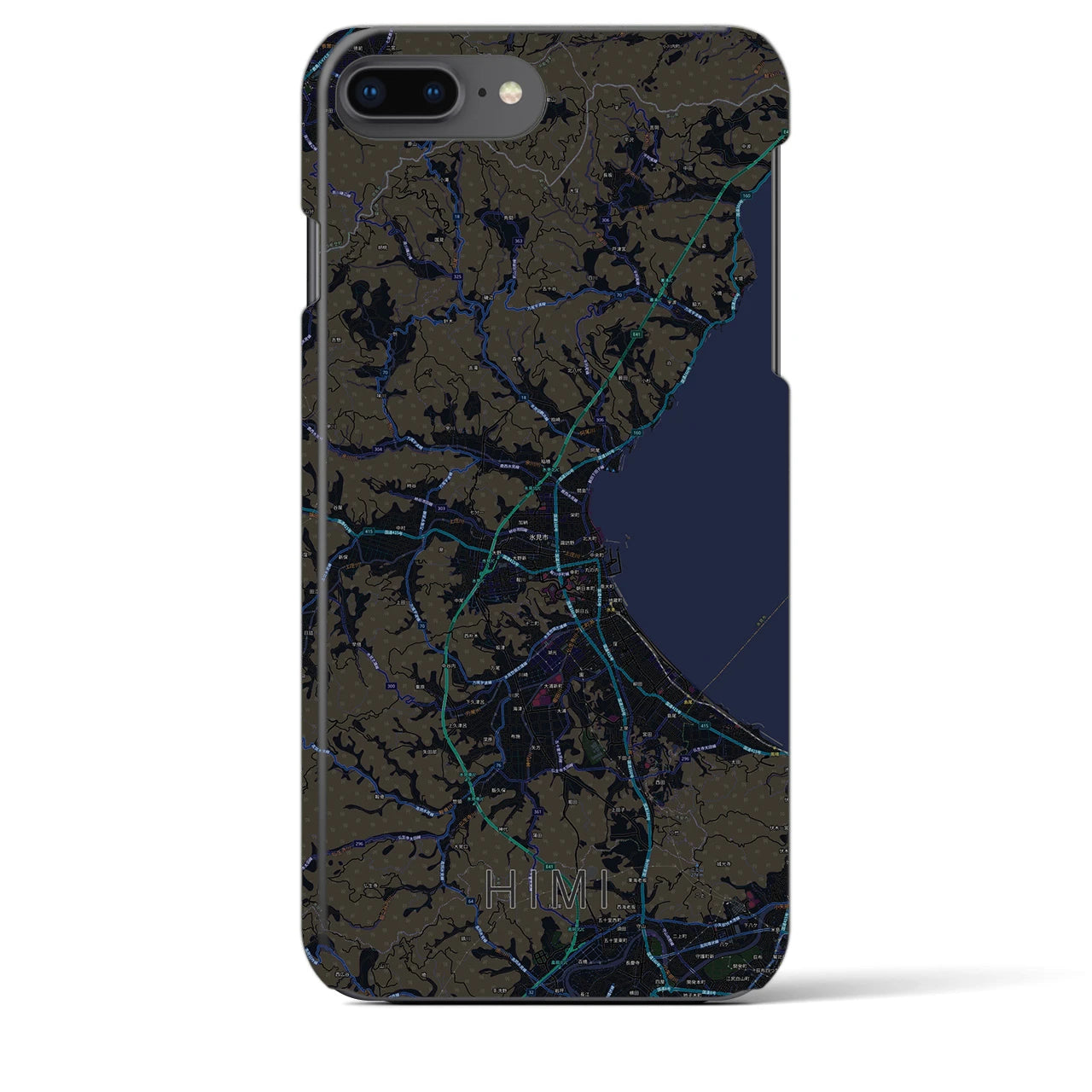 【氷見(富山県)】地図柄iPhoneケース(バックカバータイプ)