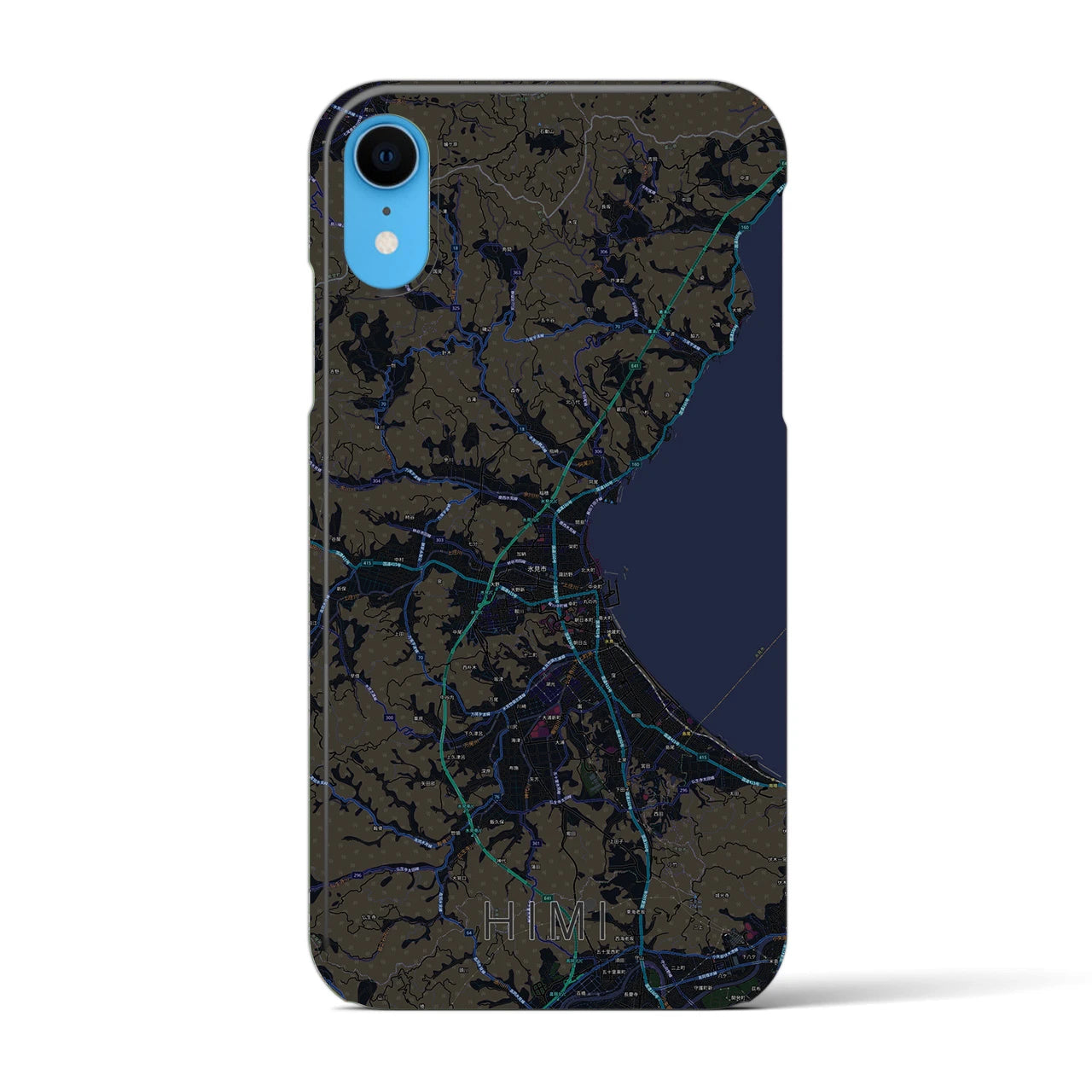 【氷見(富山県)】地図柄iPhoneケース(バックカバータイプ)