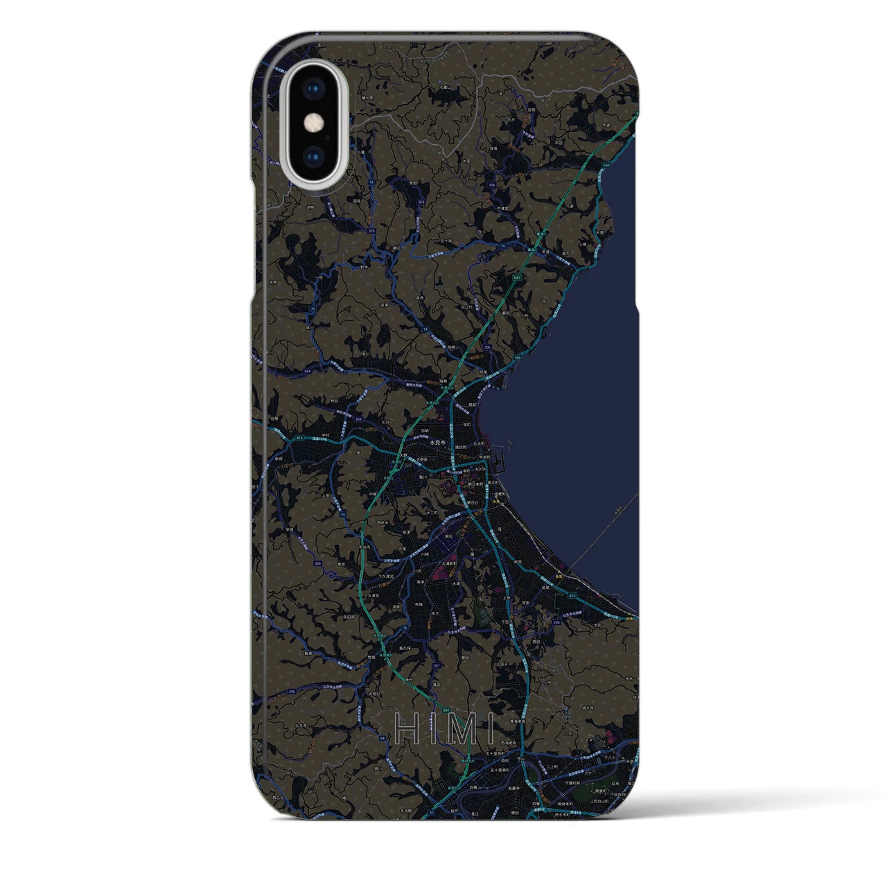 【氷見(富山県)】地図柄iPhoneケース(バックカバータイプ)