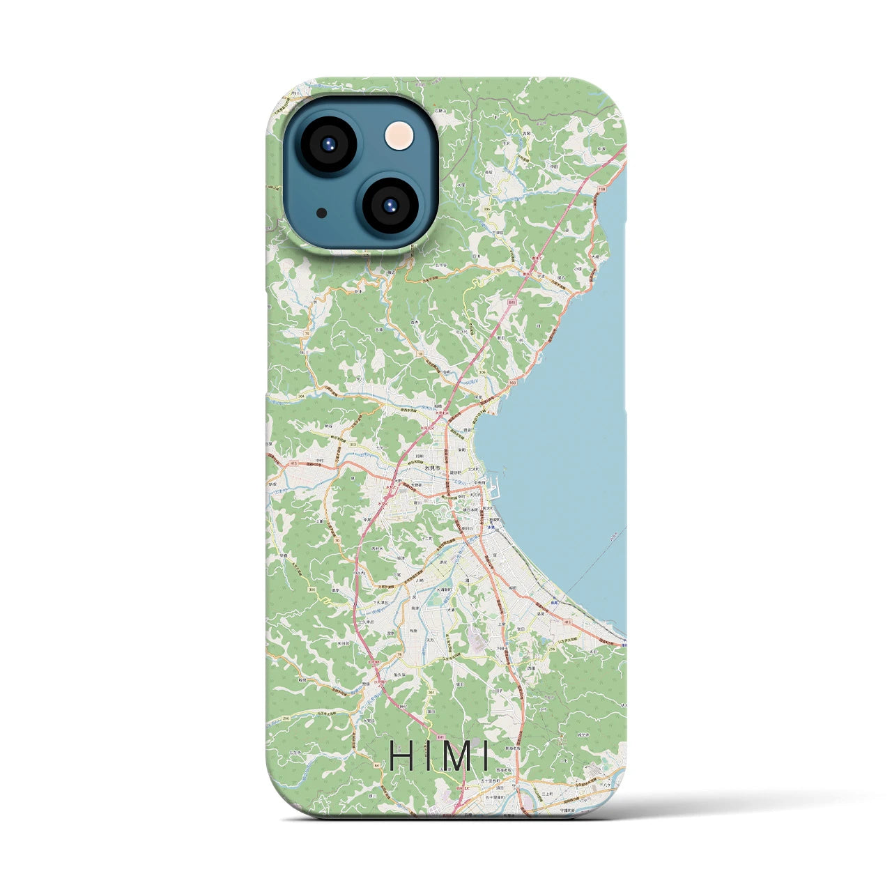 【氷見(富山県)】地図柄iPhoneケース(バックカバータイプ)