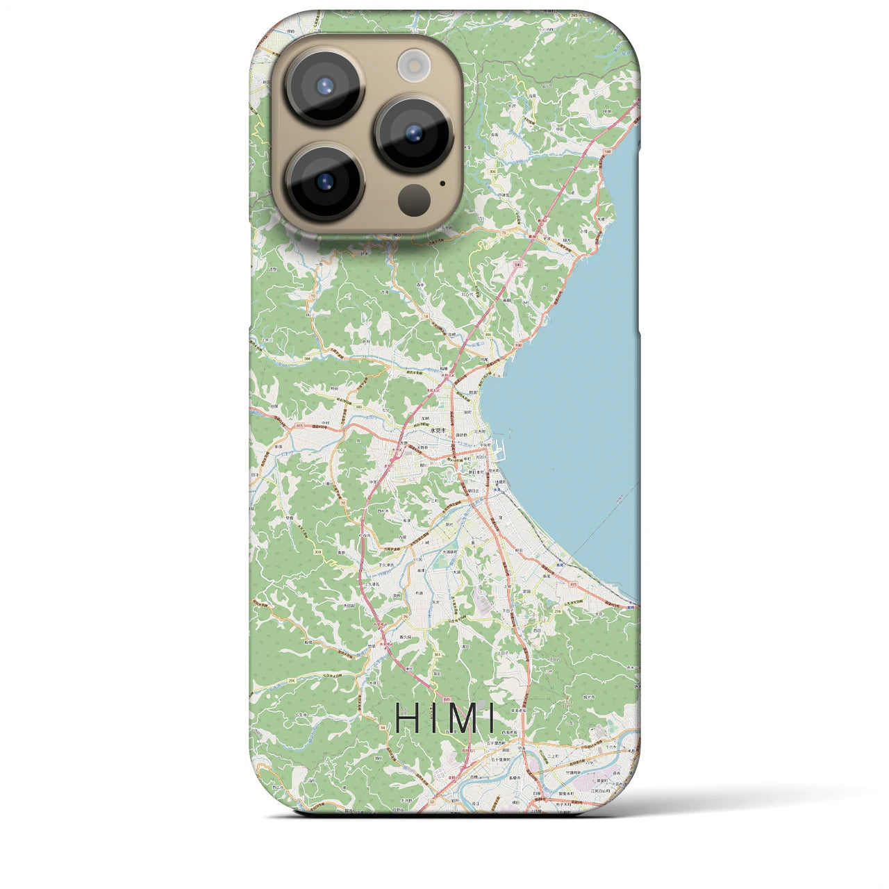 【氷見(富山県)】地図柄iPhoneケース(バックカバータイプ)