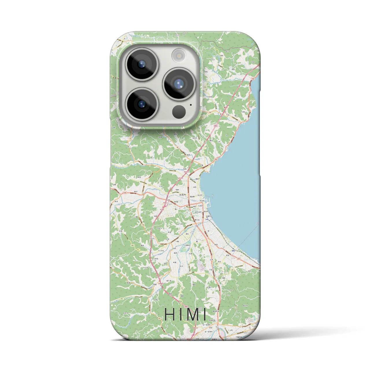 【氷見(富山県)】地図柄iPhoneケース(バックカバータイプ)