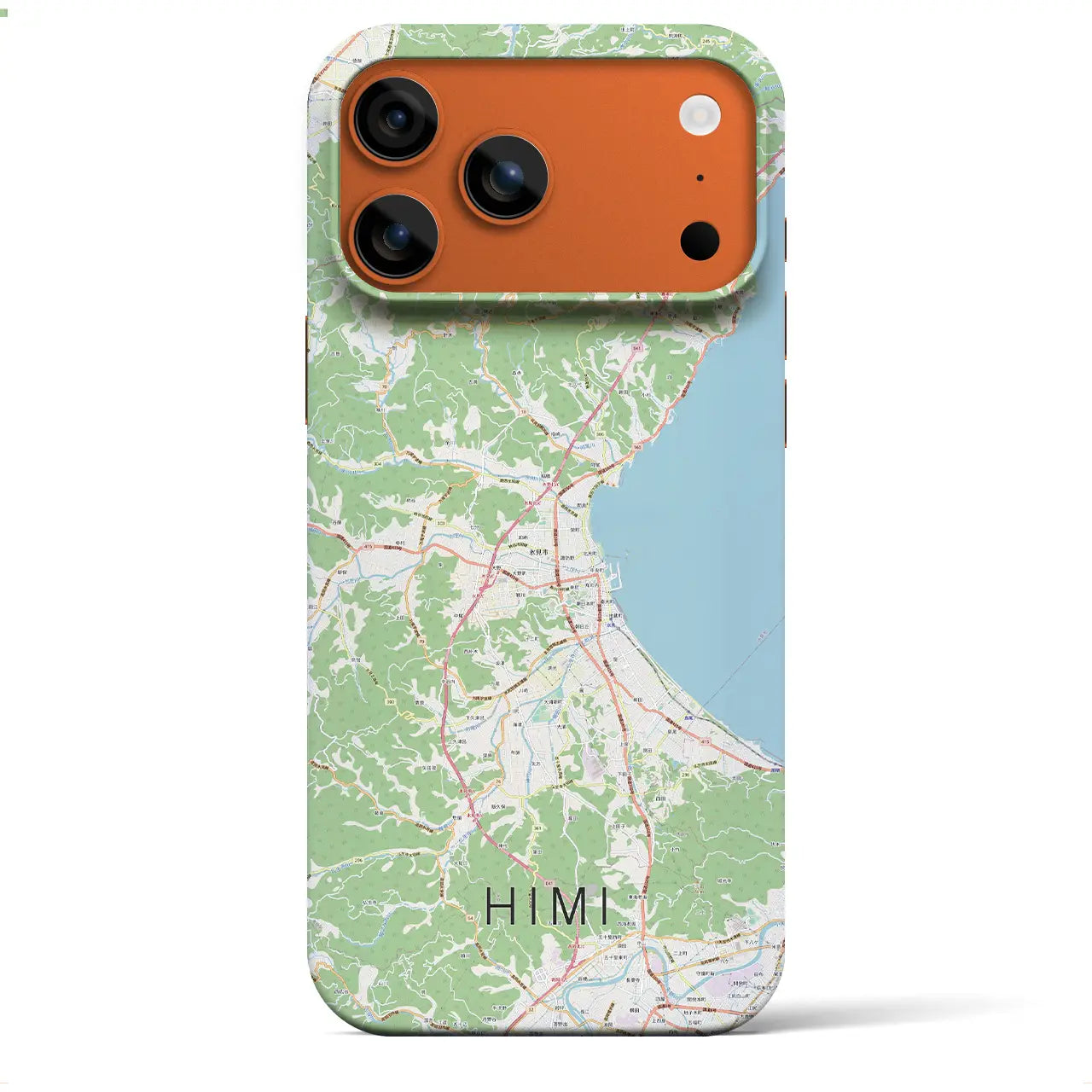 【氷見(富山県)】地図柄iPhoneケース(バックカバータイプ)ナチュラル・iPhone 17 Pro Max 用