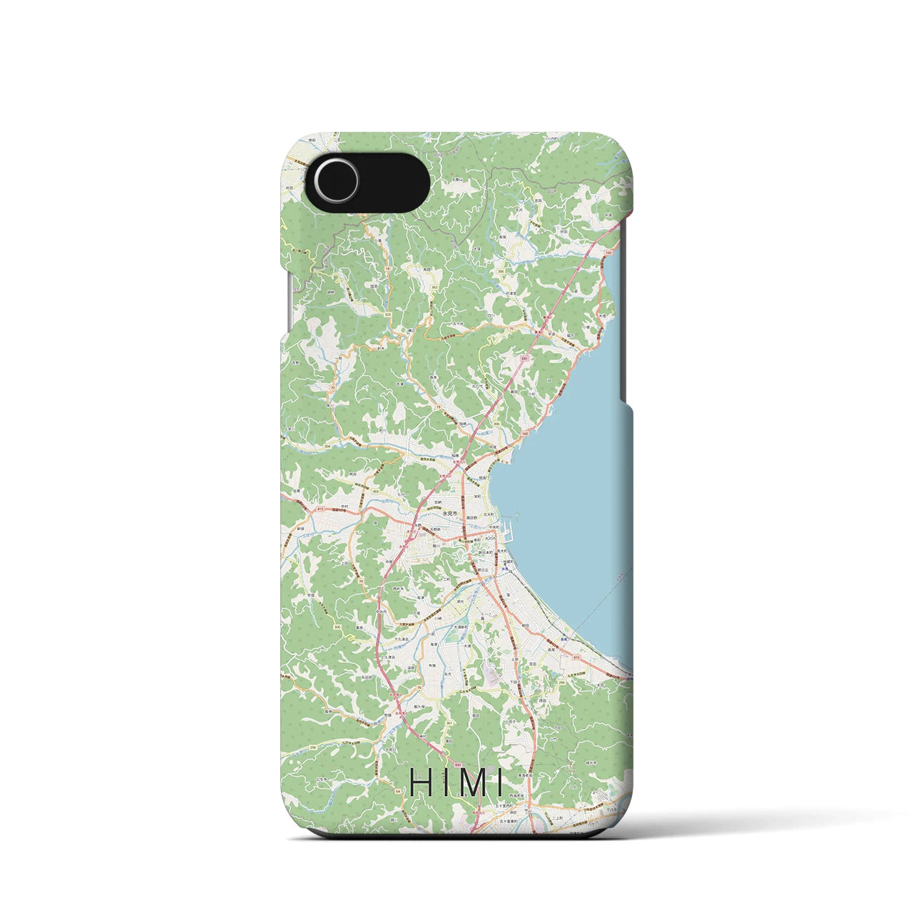 【氷見(富山県)】地図柄iPhoneケース(バックカバータイプ)