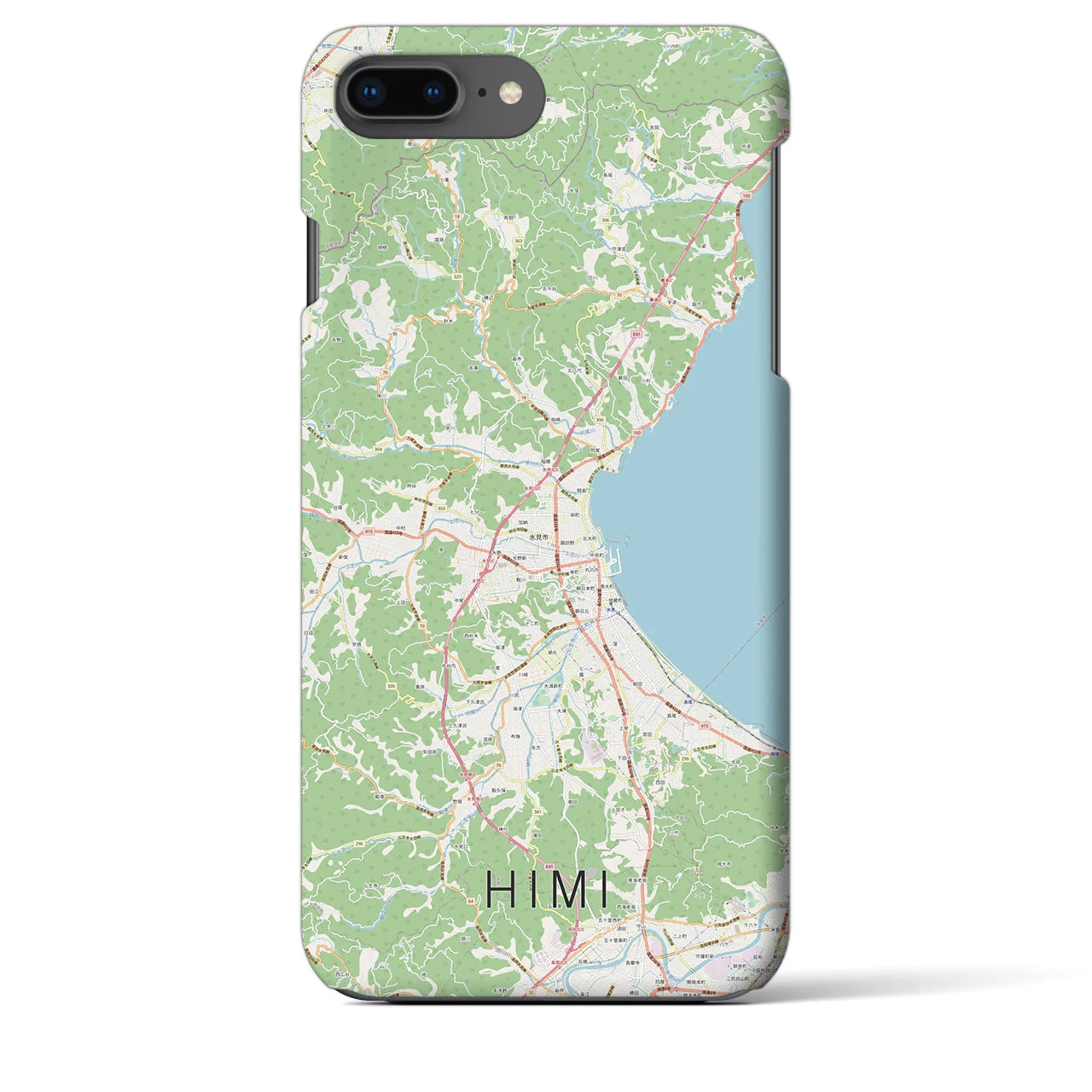 【氷見(富山県)】地図柄iPhoneケース(バックカバータイプ)