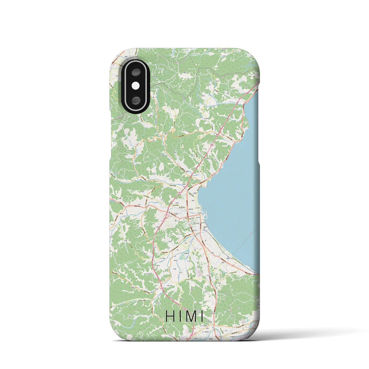 【氷見(富山県)】地図柄iPhoneケース(バックカバータイプ)